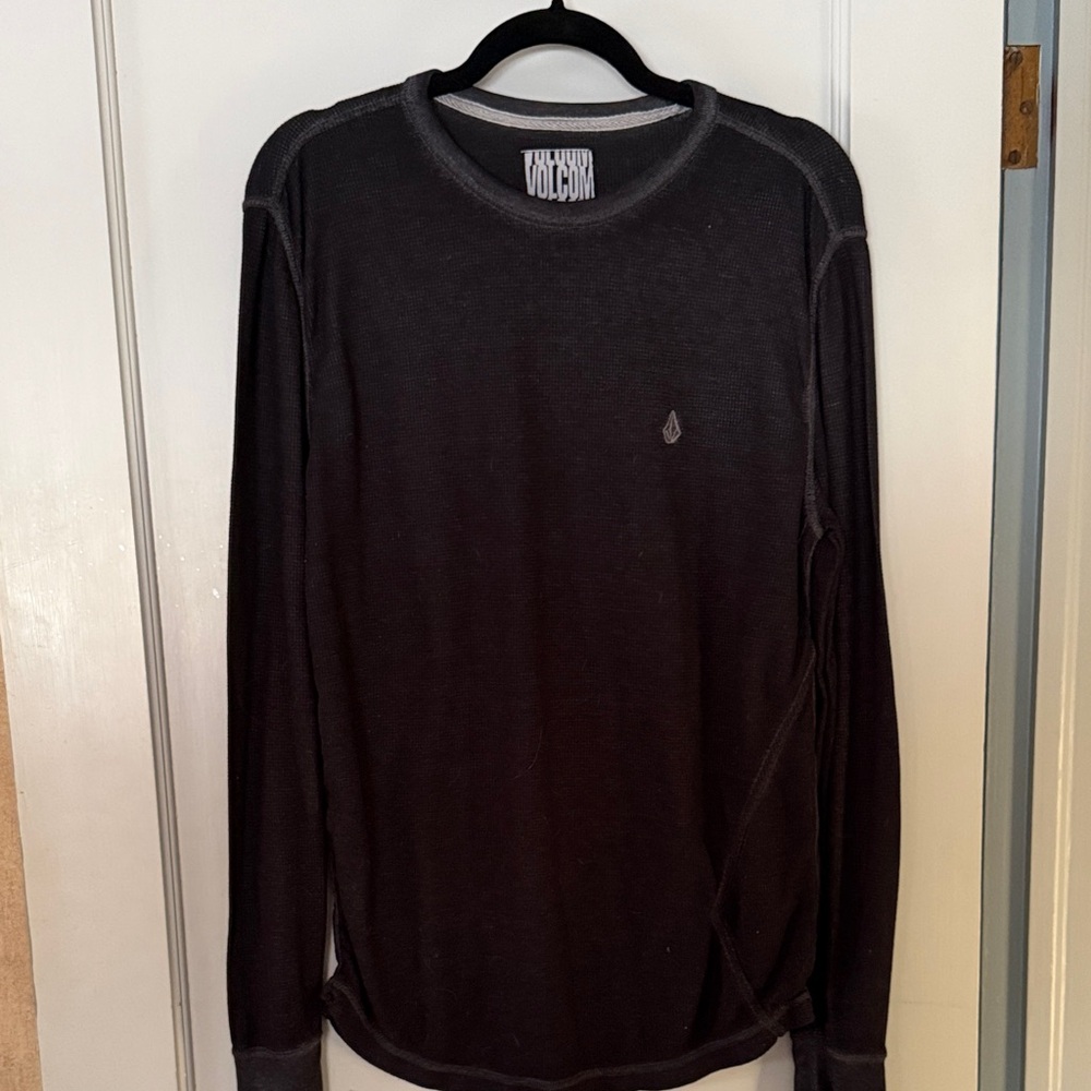 Volcom Men's Charcoal Long Sleeve Tee
